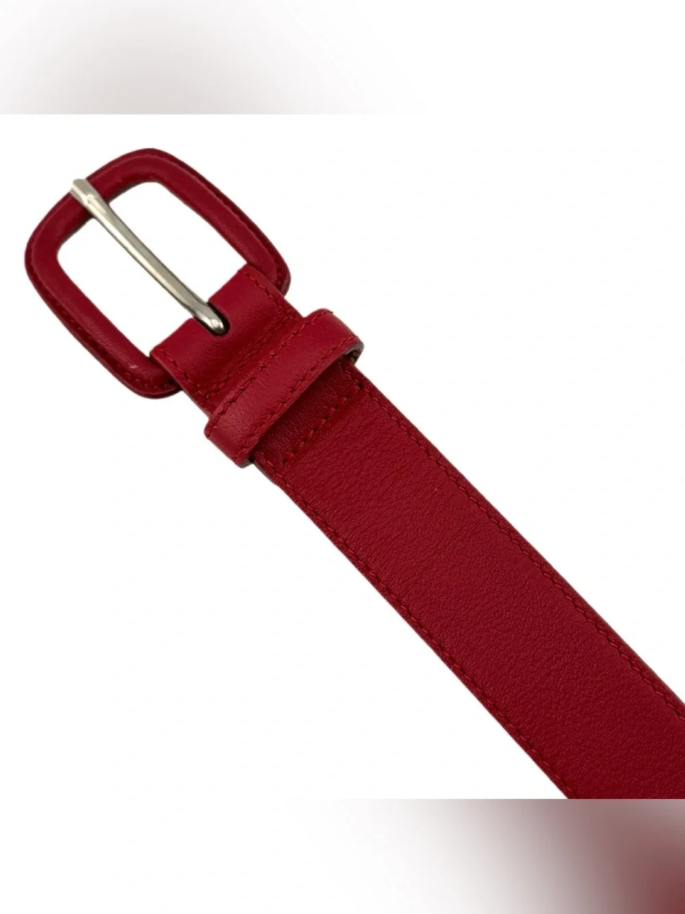 Talbots Red Leather Belt S